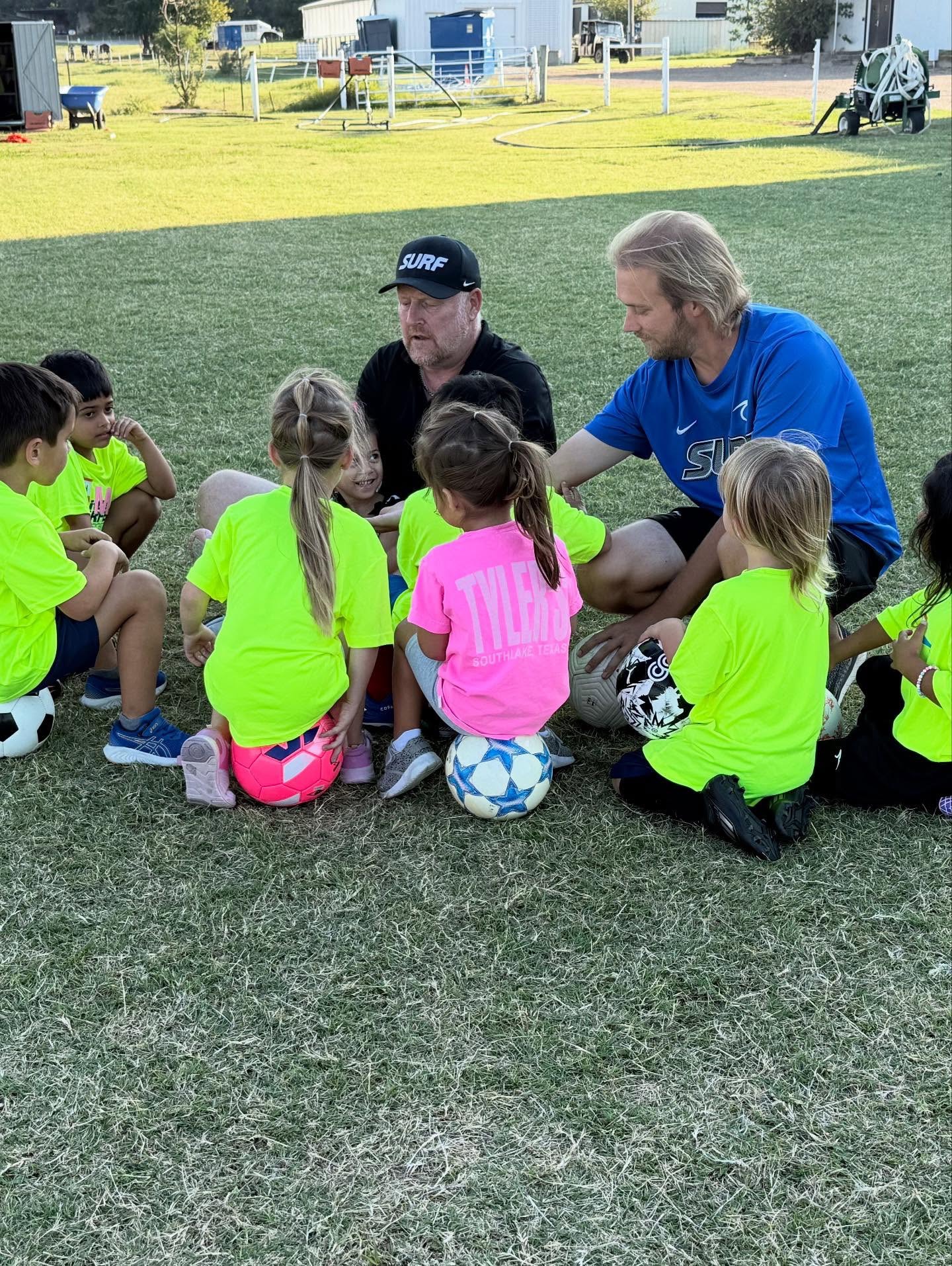 Little surfer players enjoying a session